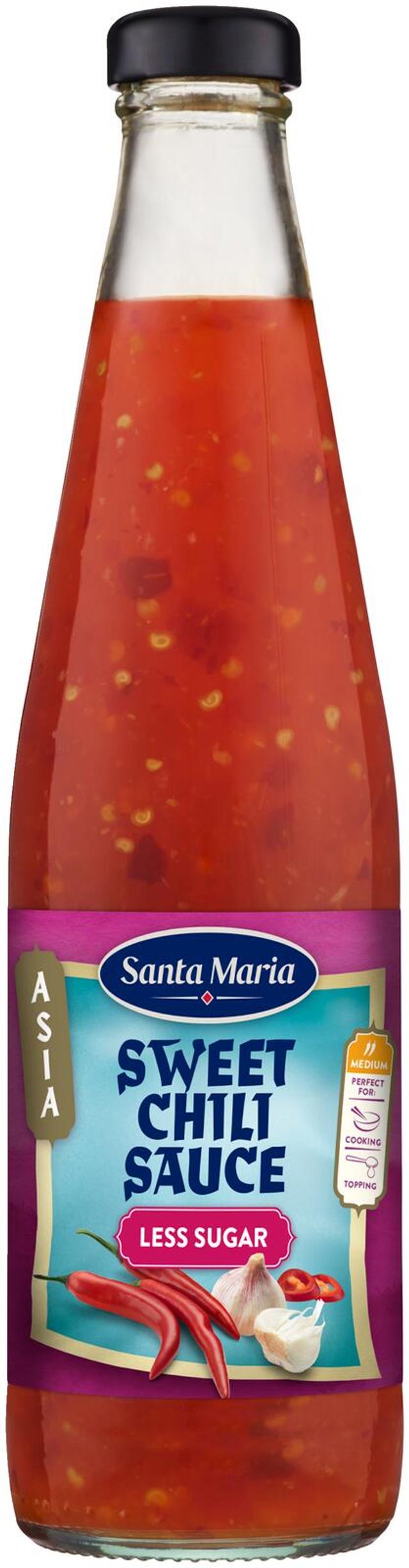 Santa Maria Sweet Chili Less Sugar chilikastike 500 ml