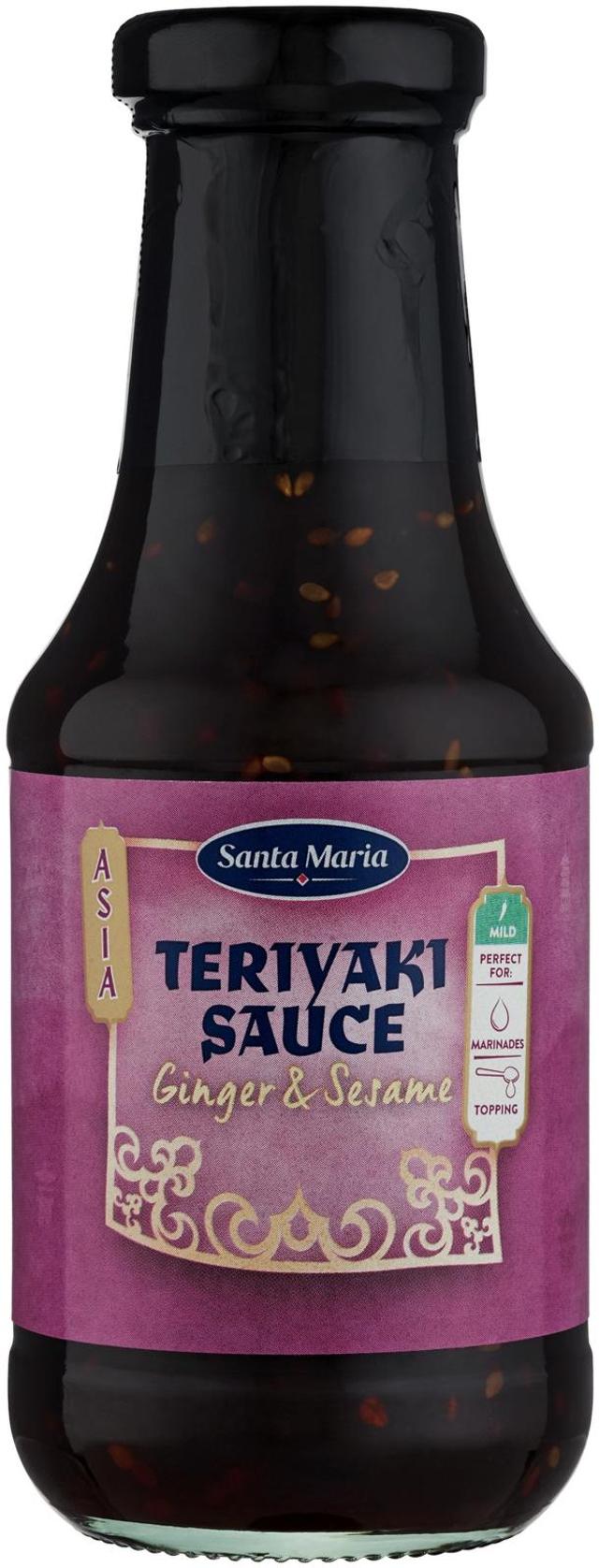 Santa Maria Teriyaki Sauce Ginger & Sesame, teriyakikastike inkiväärillä ja seesamilla 300ml