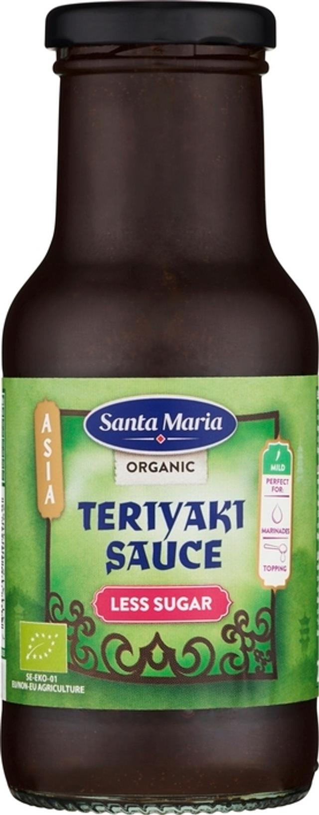 Santa Maria Organic Teriyaki Less Sugar, Teriyakikastike vähemmän sokeria 250ml