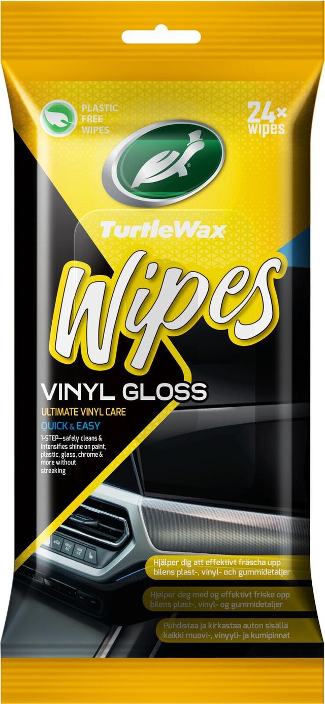 Turtle Wax puhdistusliina kumi&muovi kirkas 24kpl