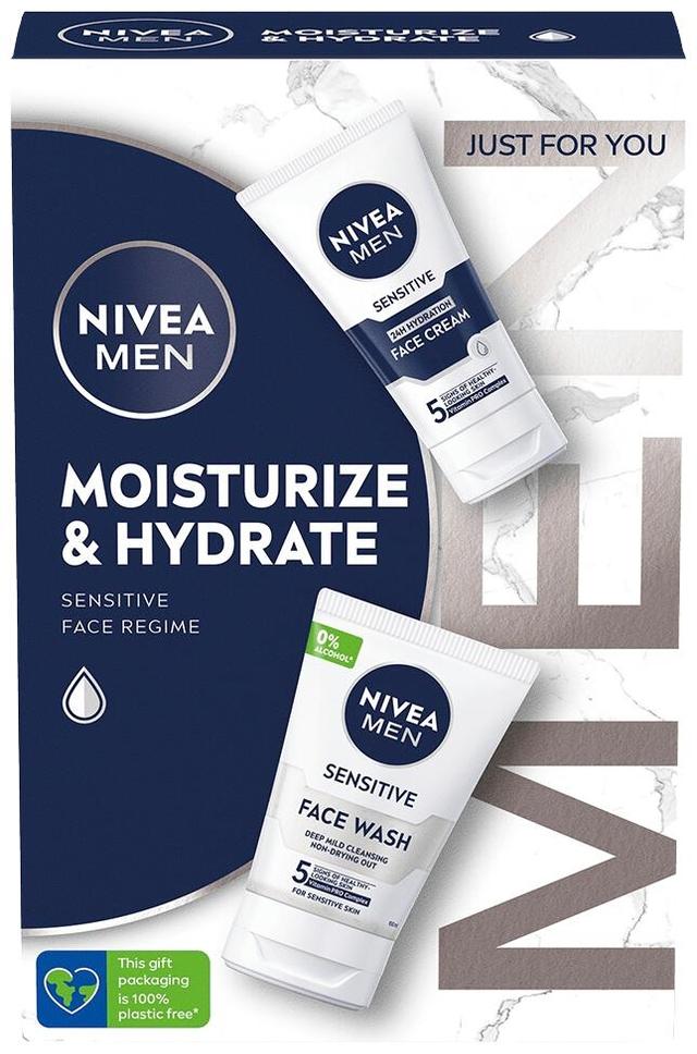 NIVEA MEN Sensitive Regime lahjapakkaus 2024 sis. 2 tuotetta