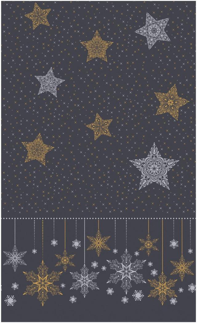 DUNI Dunicel 138x220cm Snowstar Black pöytäliina