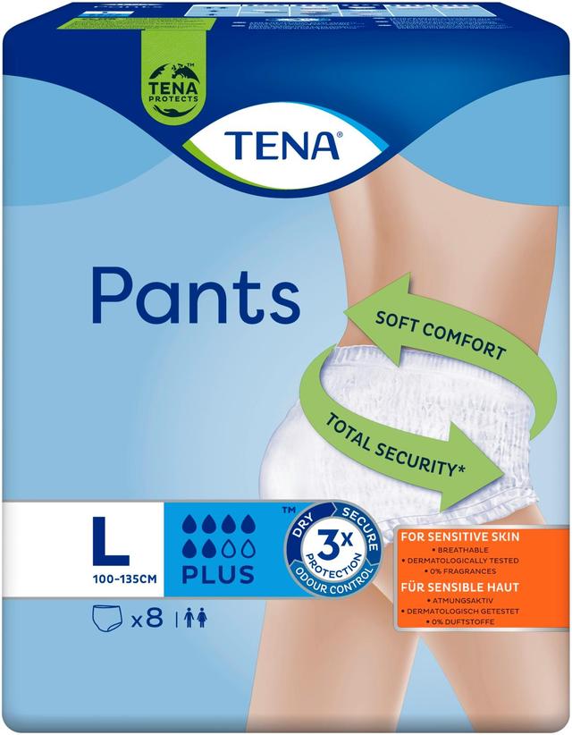 TENA Pants Plus Large Inkontinenssihousut 8 kpl