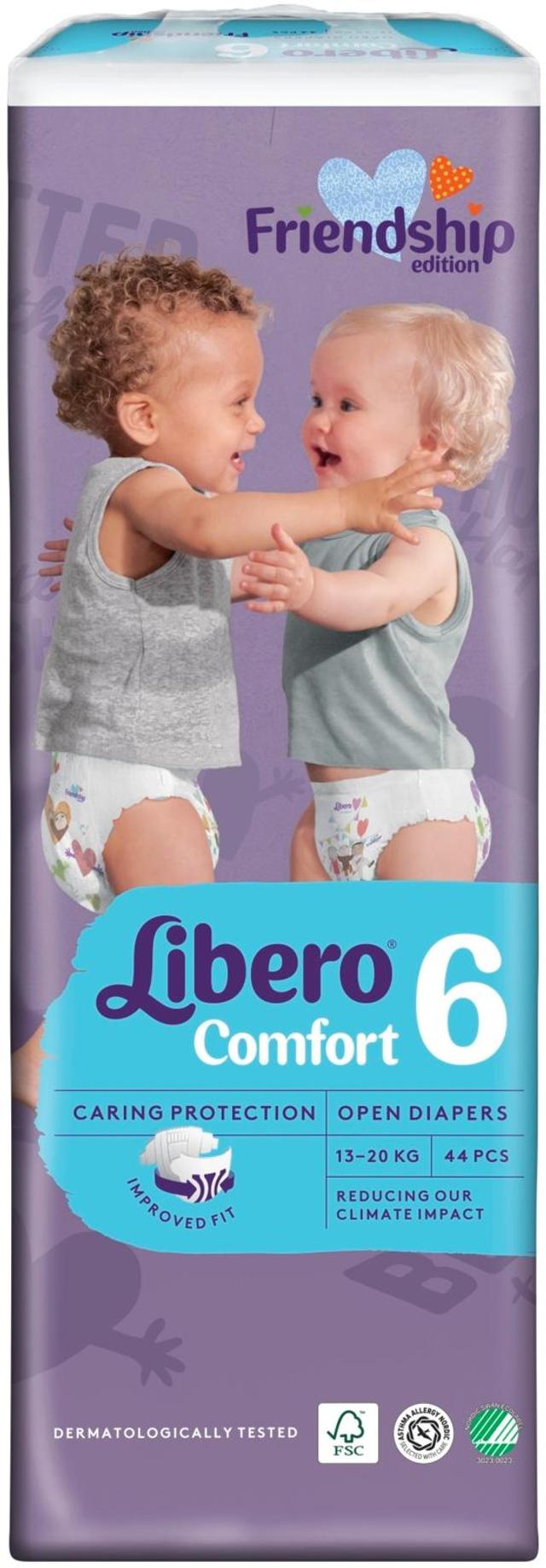 Libero Comfort teippivaippa koko 6, 44kpl, 13-20kg
