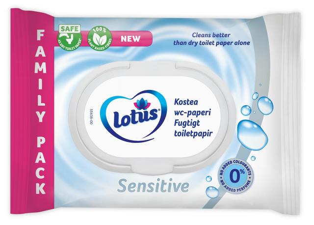 LOTUS Sensitive Kostea wc-paperi Perhepakkaus 80 kpl