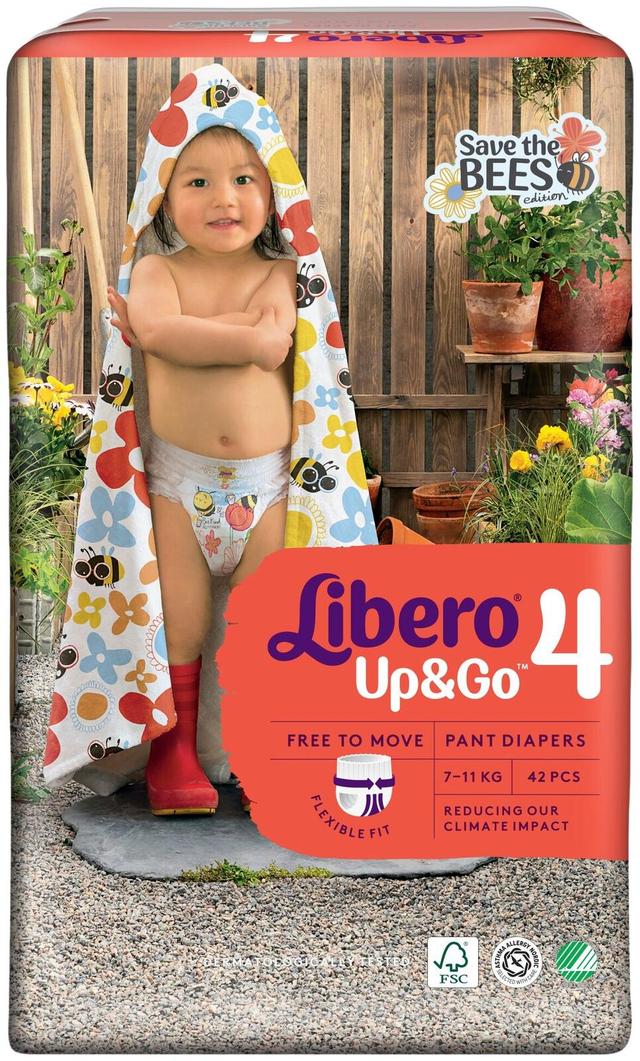 LIBERO Up&Go housuvaippa koko 4, 42kpl, 7-11 kg