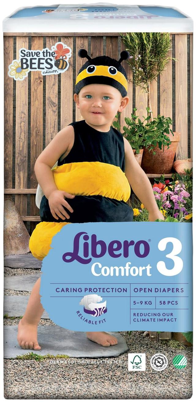 LIBERO Comfort teippivaippa koko 3, 58 kpl, 5-9kg