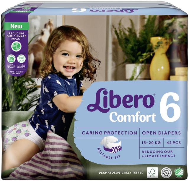 LIBERO Comfort teippivaippa koko 6, 42kpl, 13-20kg