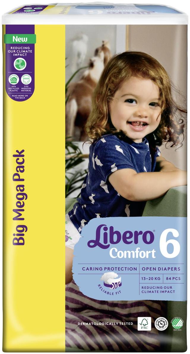 LIBERO Comfort teippivaippa koko 6, 84kpl, 13-20kg