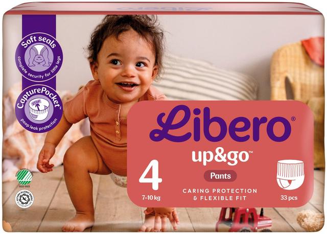 LIBERO Up&Go housuvaippa koko 4, 33kpl, 7-10 kg