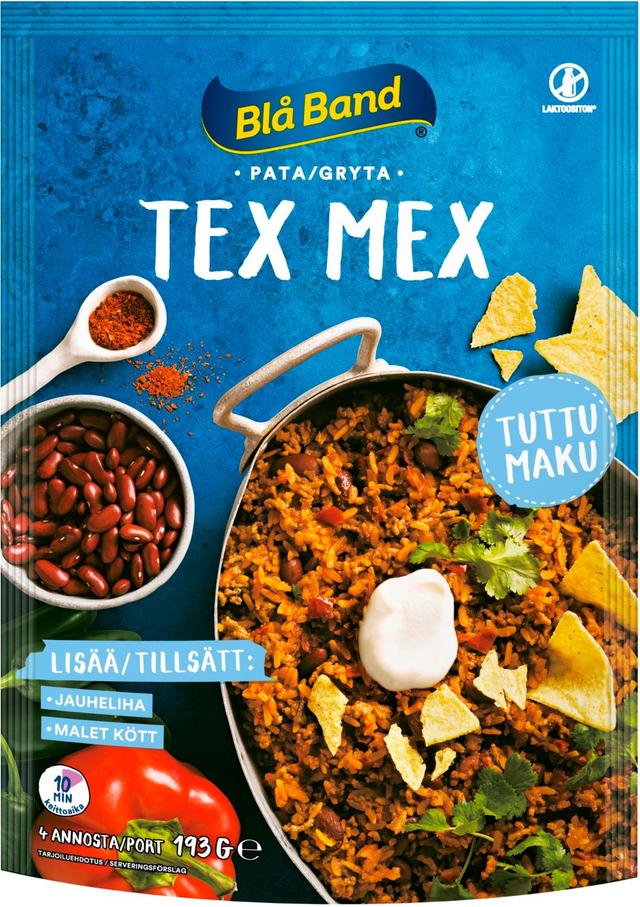 Blå Band laktoositon Tex Mex Pata Riisi-kasvis-mausteseos 193g