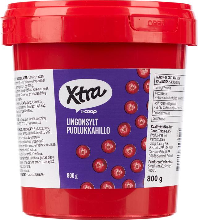 Xtra puolukkahillo 800 g