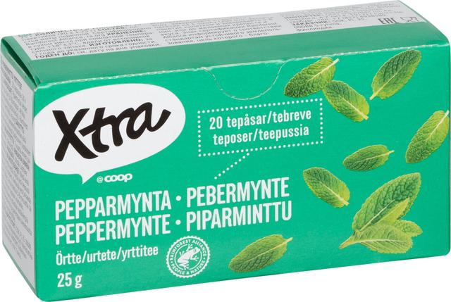 Xtra piparminttutee 20 x 1,25 g