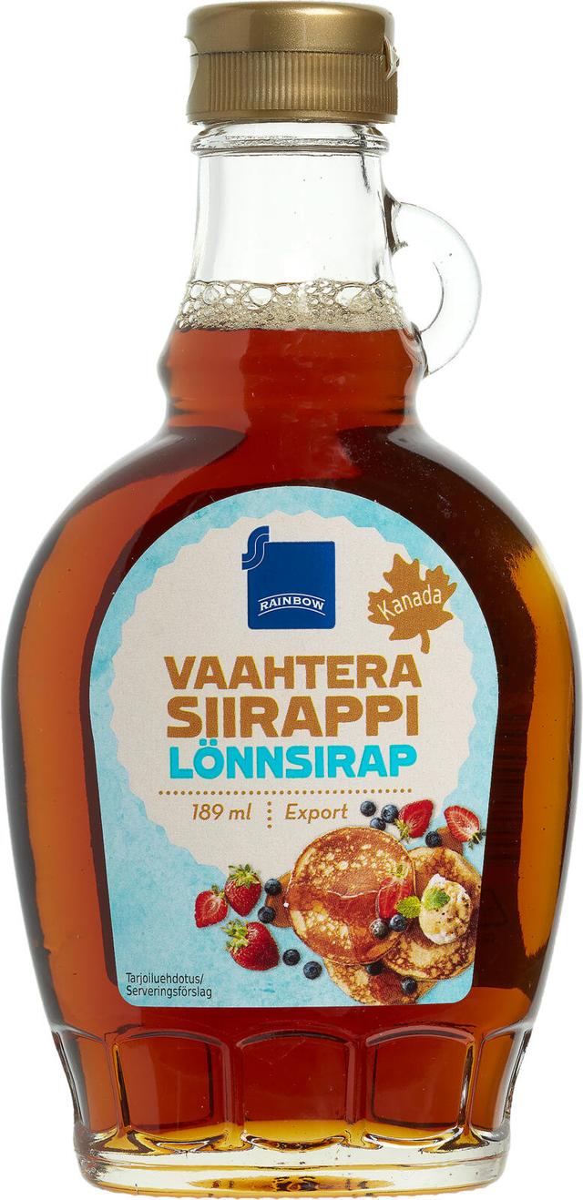 Rainbow vaahterasiirappi 189 ml