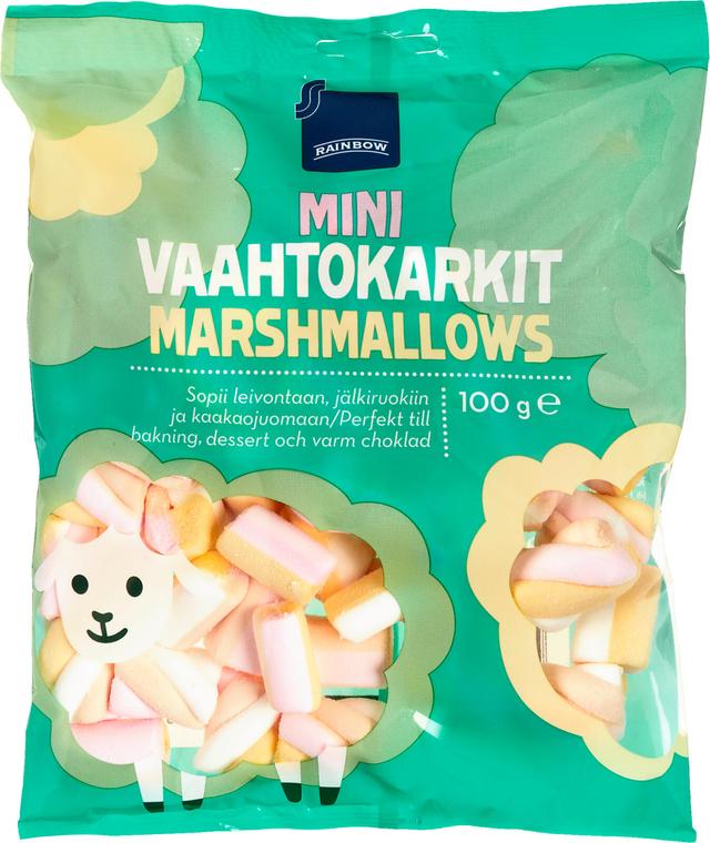 Rainbow minivaahtokarkit 100g