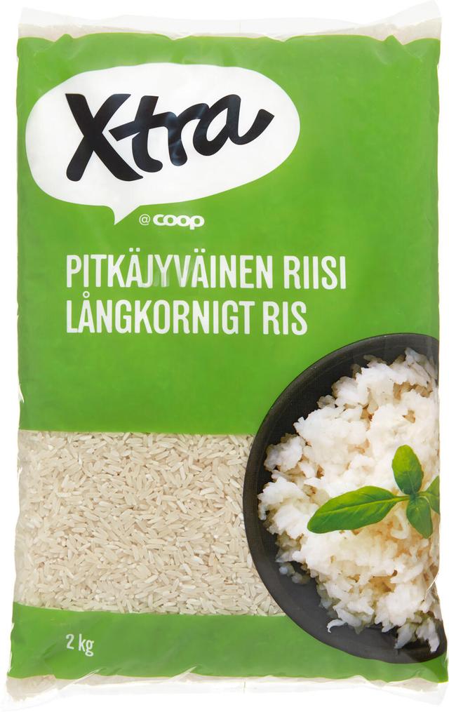Xtra 2kg pitkäjyväinen riisi