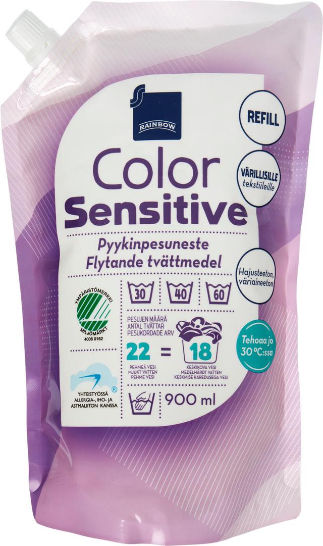 Rainbow Color Sensitive pyykinpesuneste värillisille tekstiileille 900 ml