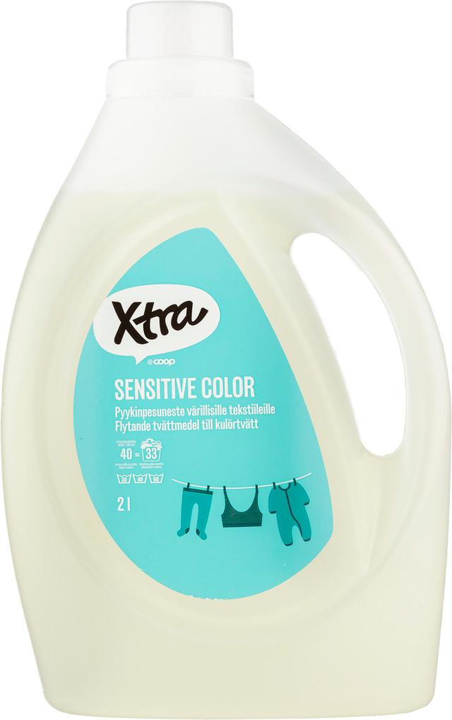 Xtra 2l Sensitive Color pyykinpesuneste värillisille tekstiileille
