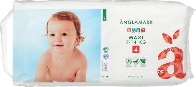 Änglamark Baby teippivaippa 4 maxi 7-14 kg 50 kpl