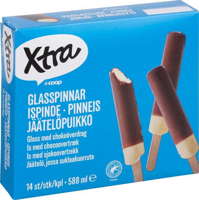 Xtra vaniljajäätelöpuikko14 x 42 ml/25 g