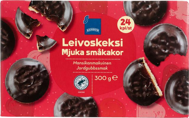 Rainbow 300g Mansikka leivoskeksi