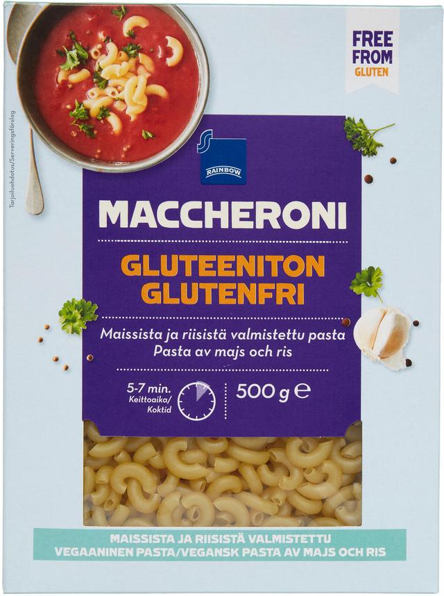 Rainbow maccheroni pasta gluteeniton 500 g