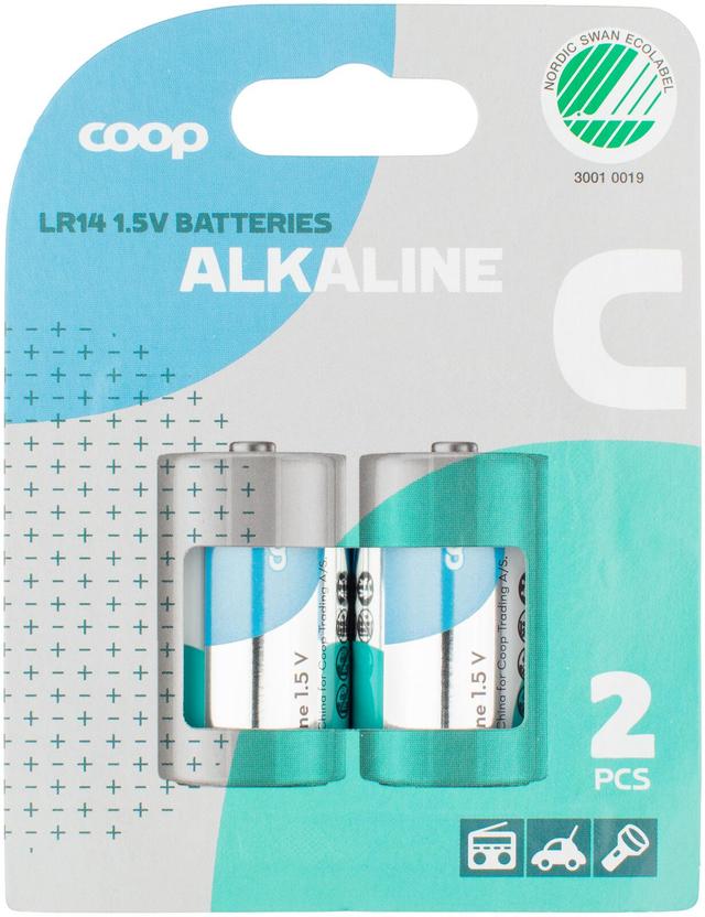 Coop alkaliparisto C/LR14/1,5V 2 kpl