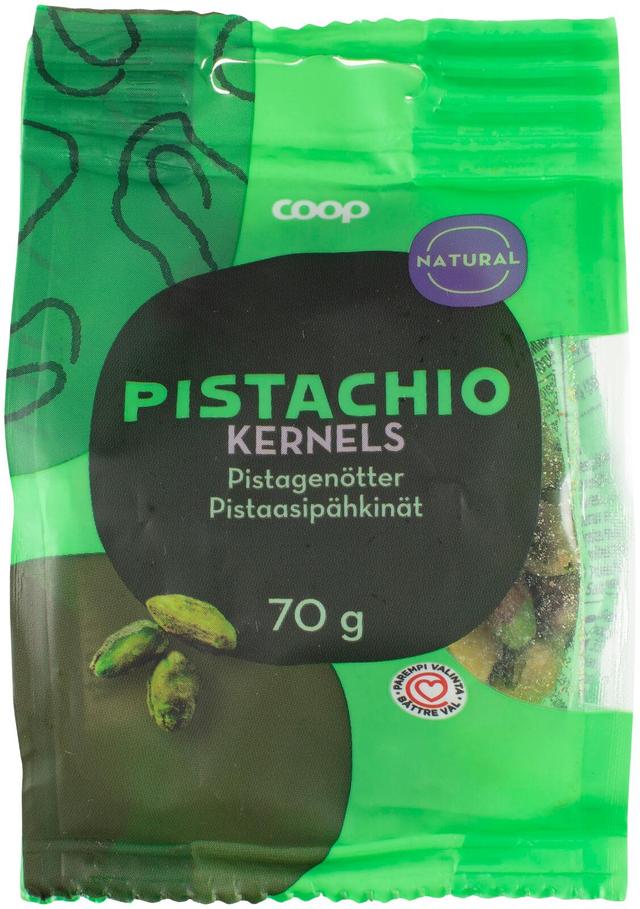 Coop pistaasipähkinät 70 g