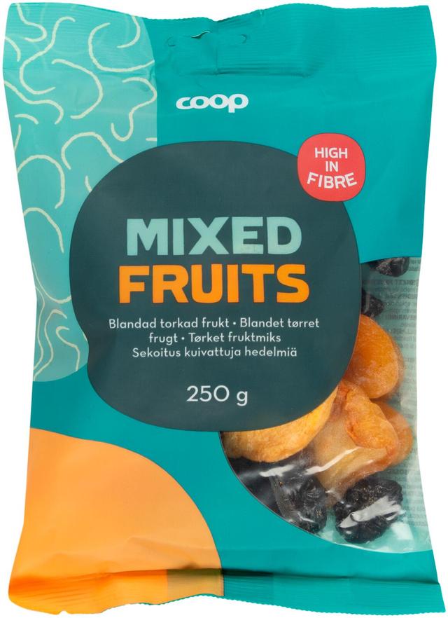 Coop kuivatut sekahedelmät 250 g