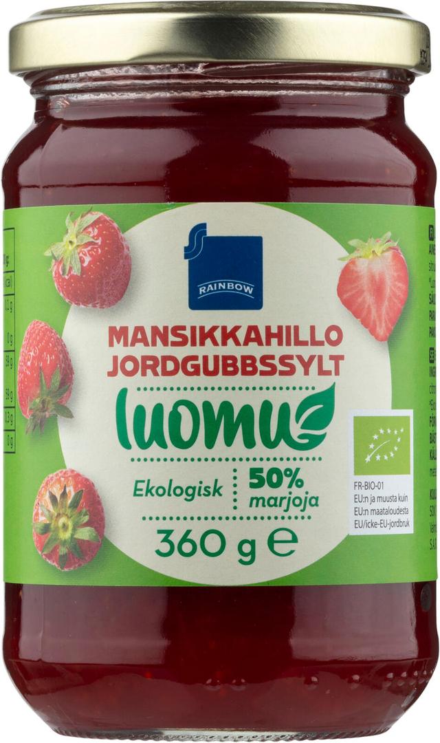 Rainbow mansikkahillo luomu 360 g