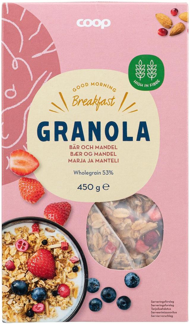 Coop granola marja ja manteli 450 g