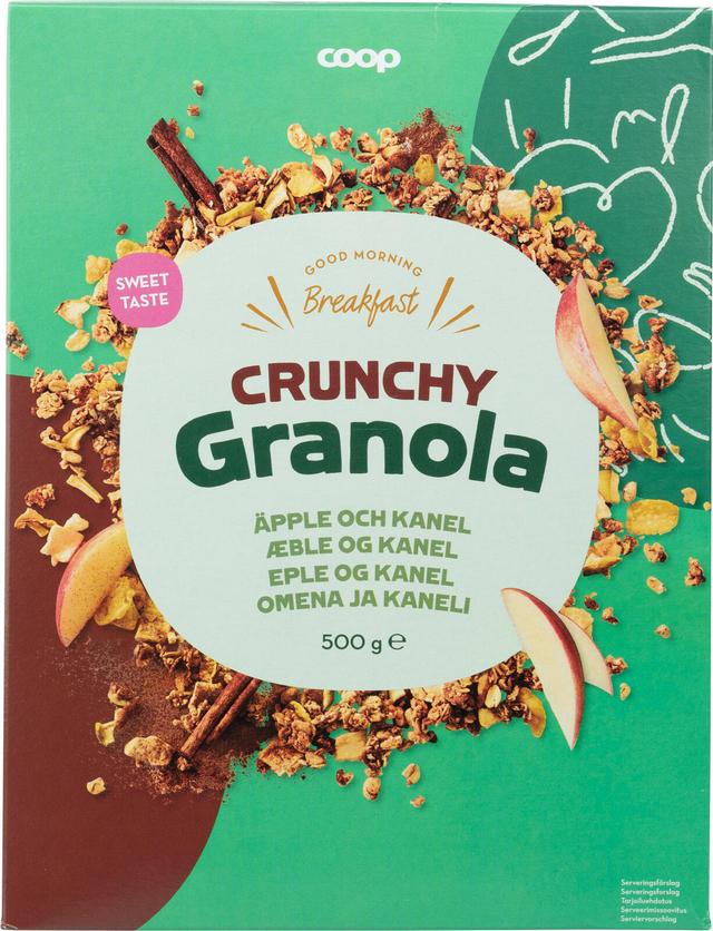 Coop crunchy granola omena ja kaneli 500 g