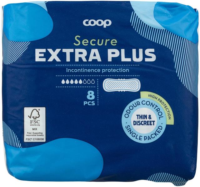 Coop Secure inkontinenssisuoja extra plus 8 kpl