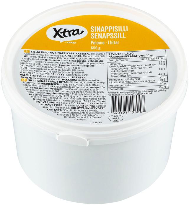 Xtra sinappisilli 650 g