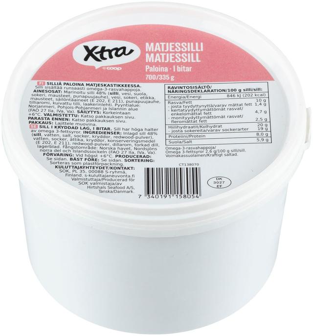 Xtra matjessilli 700/335 g