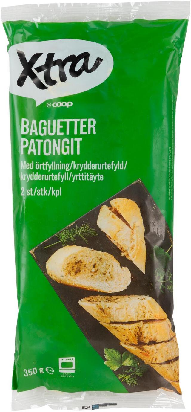 Xtra yrttitäytteinen patonki 350 g 2 kpl pakaste