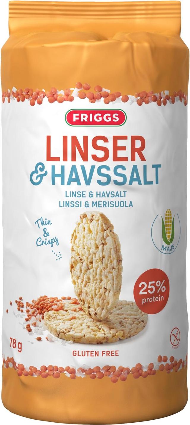 Friggs Gluteeniton Maissikakku Linssi & merisuola 78g