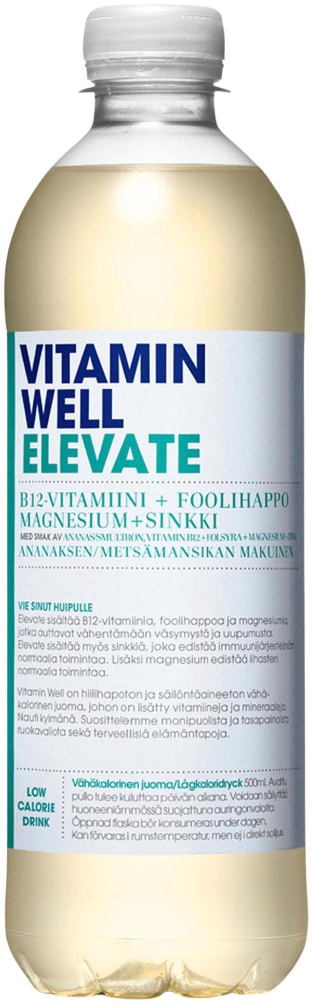 500ml Vitamin Well Elevate hyvinvointijuoma