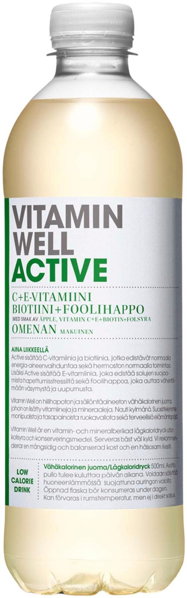 500ml Vitamin Well Active hyvinvointijuoma