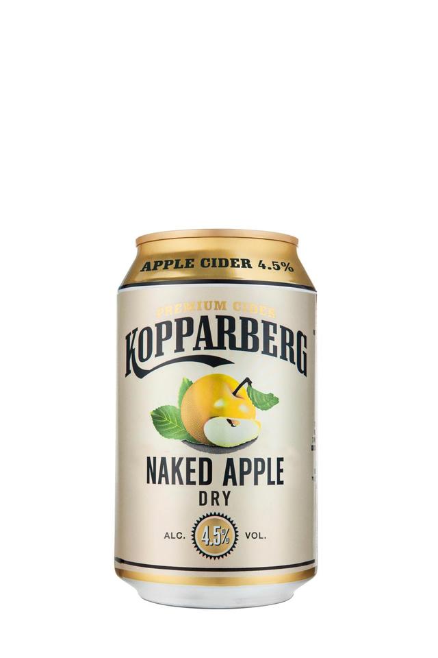 Premium Cider Kopparberg Naked Apple 4,5%, Kuiva omenasiideri tölkki 33cl