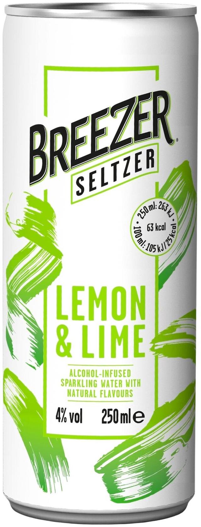 Breezer Seltzer Sitruuna&Lime juomasekoitus 4 % tölkki 0,25 L