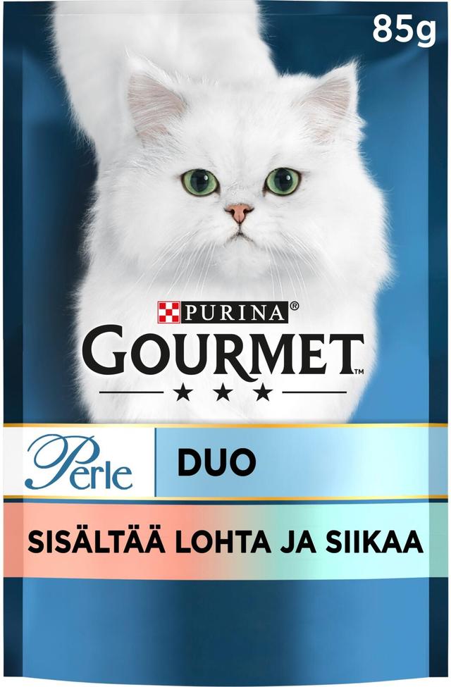 Gourmet 85g Perle Lohta & Valkoista kalaa Seaside Duo kissanruoka