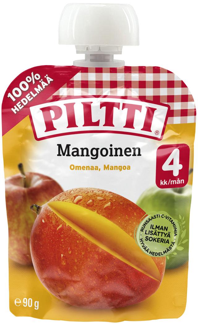 Piltti 90g Mangoinen hedelmäsose 4kk annospussi