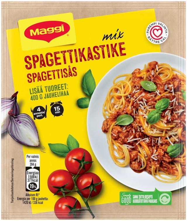 Maggi Mix Spagettikastike -ainekset 64g