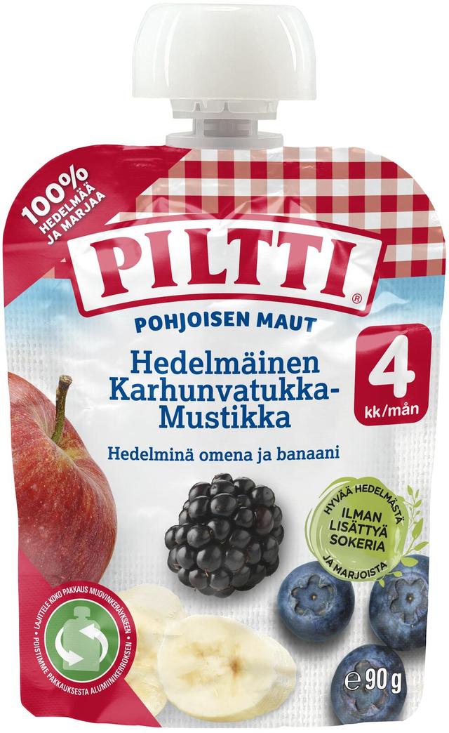 Piltti Pohjoisen maut 90g Hedelmäinen karhunvatukka-mustikka 4kk annospussi