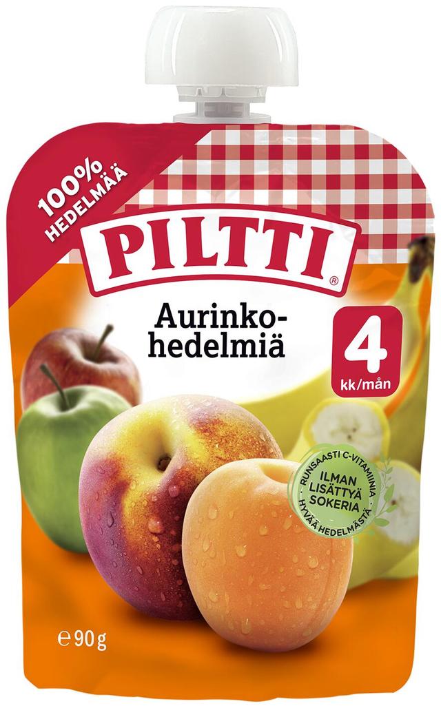 Piltti 90g Aurinkohedelmiä hedelmäsose 4kk annospussi