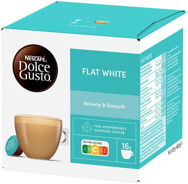 Nescafé Dolce Gusto 16kaps/187,2g Flat white maitokahvikapseli