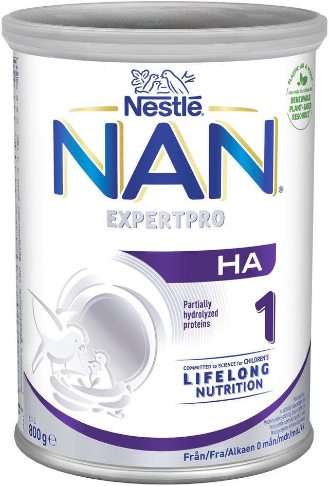Nestlé Nan 800g HA 1 modersmjölksersättning baserad på mjölk