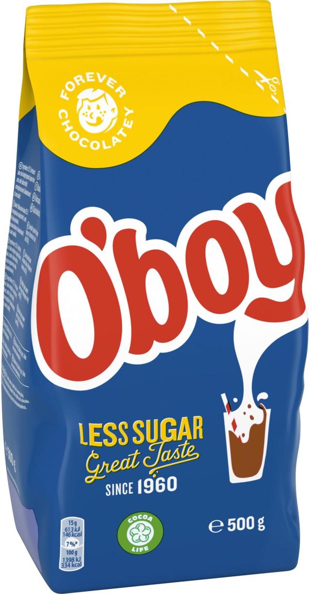 Oboy Less Sugar Kaakaojuomajauhe 500g