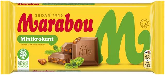 Marabou Mintkrokant  Suklaalevy  200g